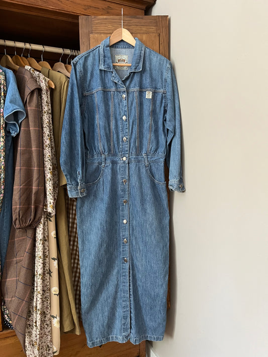 Robe longue en denim vintage (S/M)