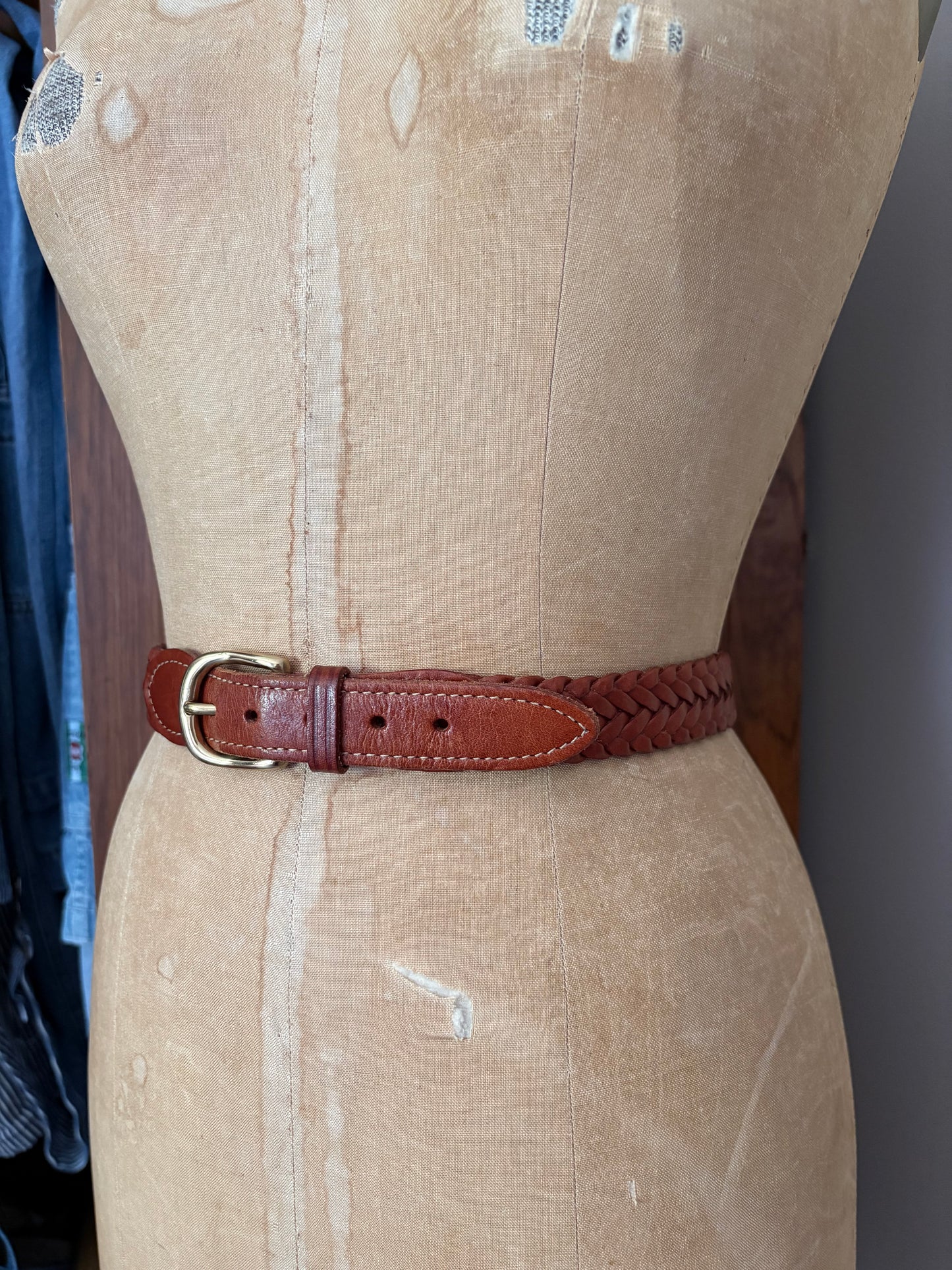 Ceinture en cuir tressé (Médium)