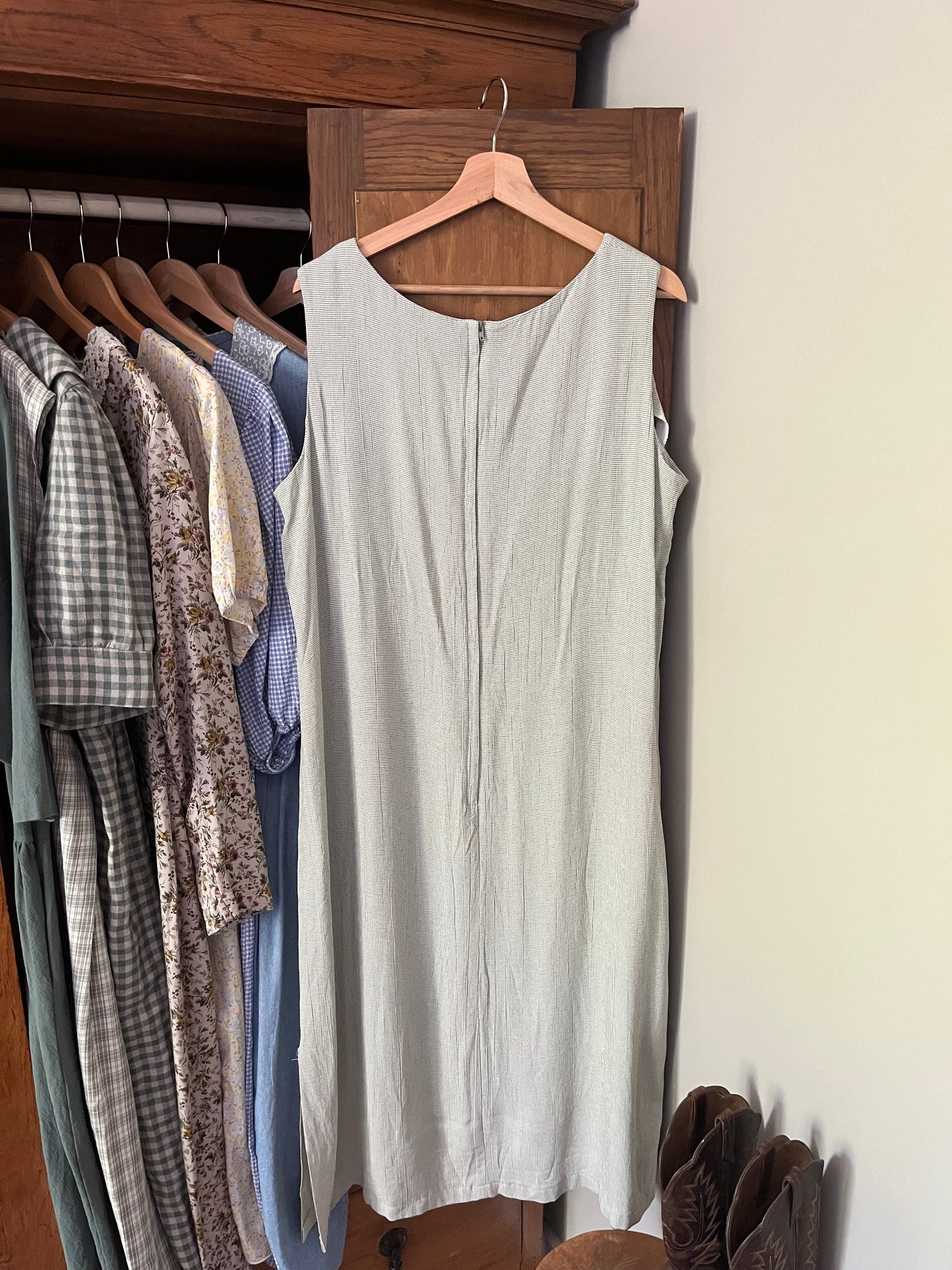 Robe maxi à carreaux (L/XL)