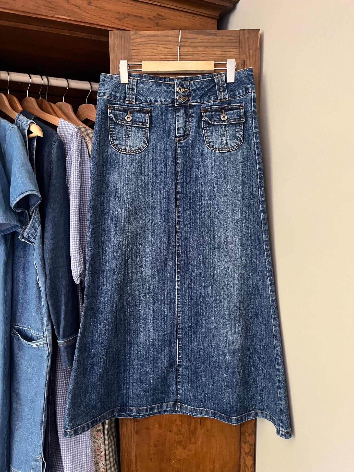 Jupe longue en denim (S/M)