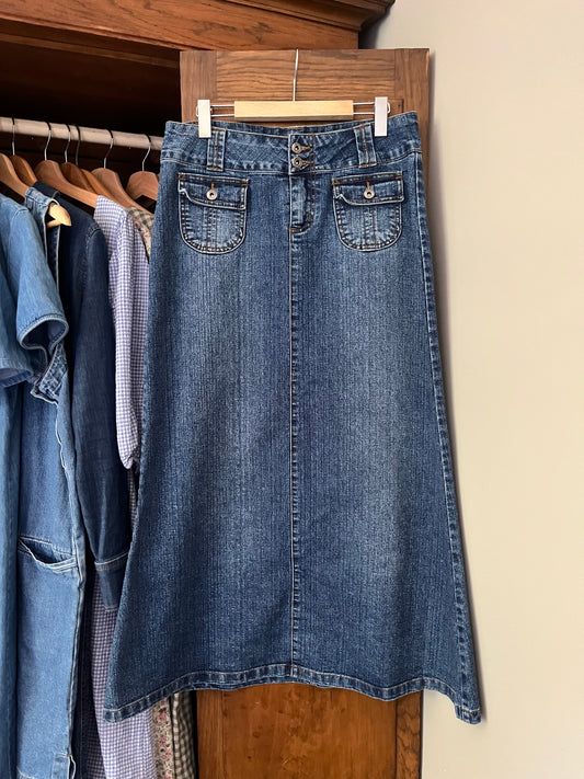 Jupe longue en denim (S/M)