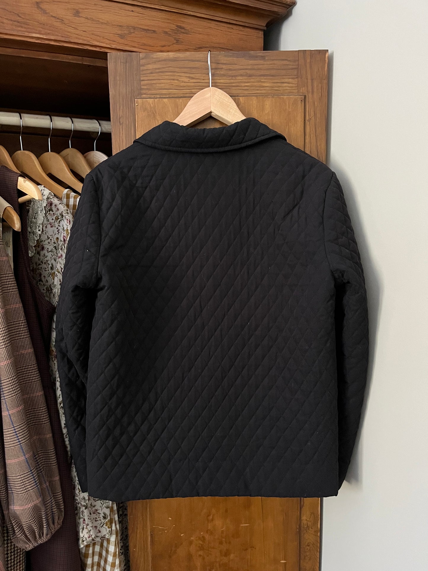 Manteau piqué noir (Small)