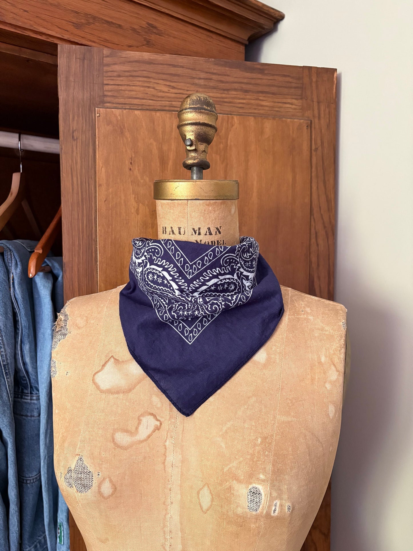 Foulard bandana bleu