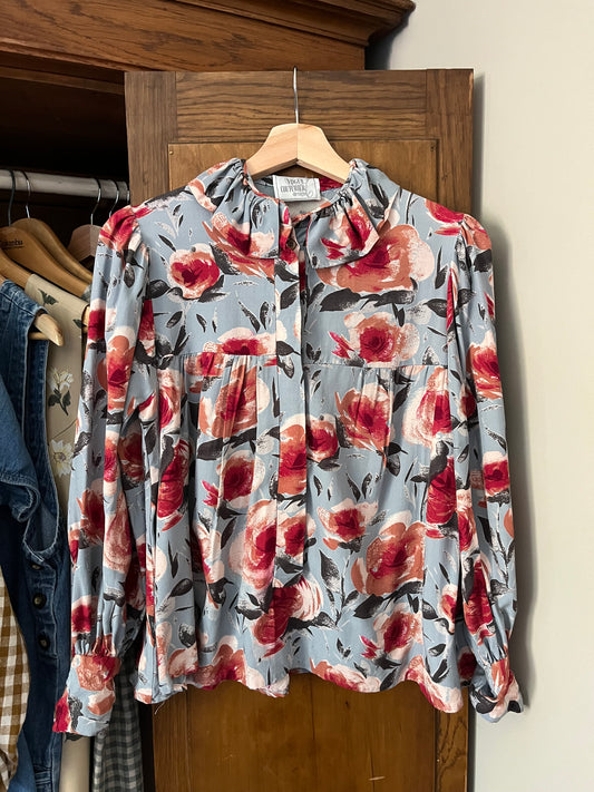 Chemise fleurie vintage (Xsmall)