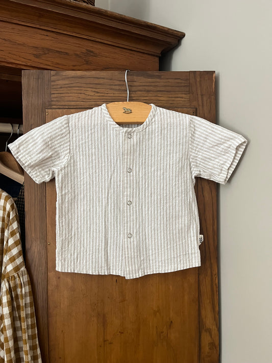 Chemise ligné en lin Les petites natures (12-18 mois)