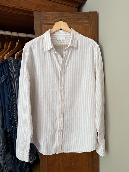 Chemise lignée en lin Banana Republic (Large)
