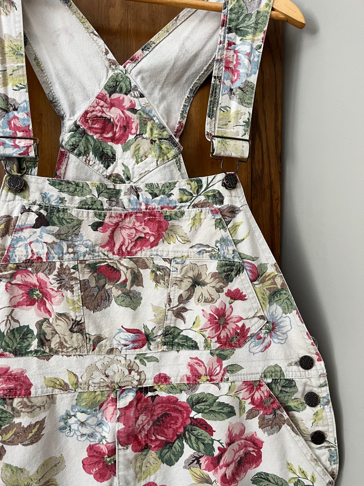 Salopette short fleurie vintage Jacob (Large)