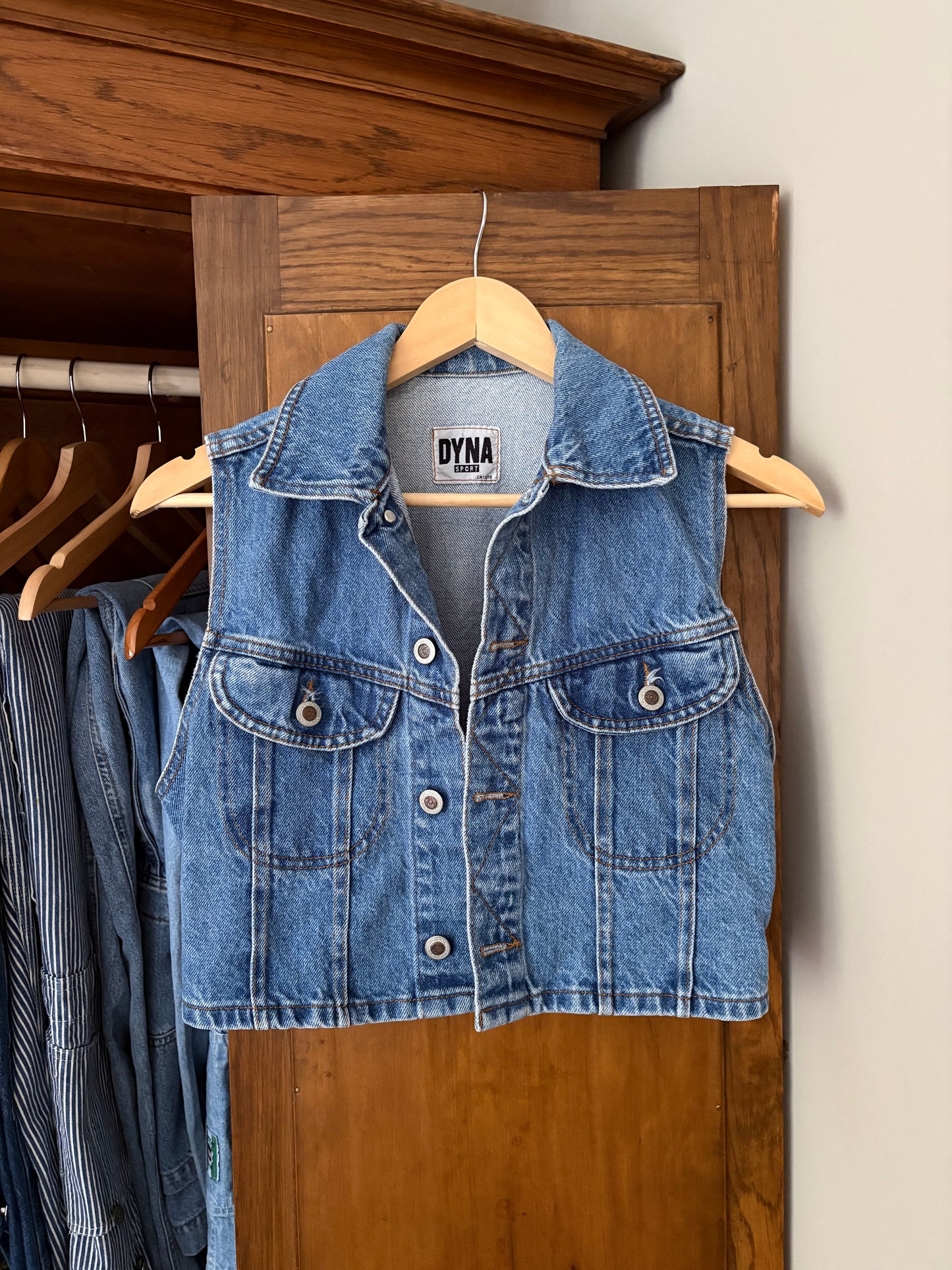 Manteau sans manche en denim (Small)