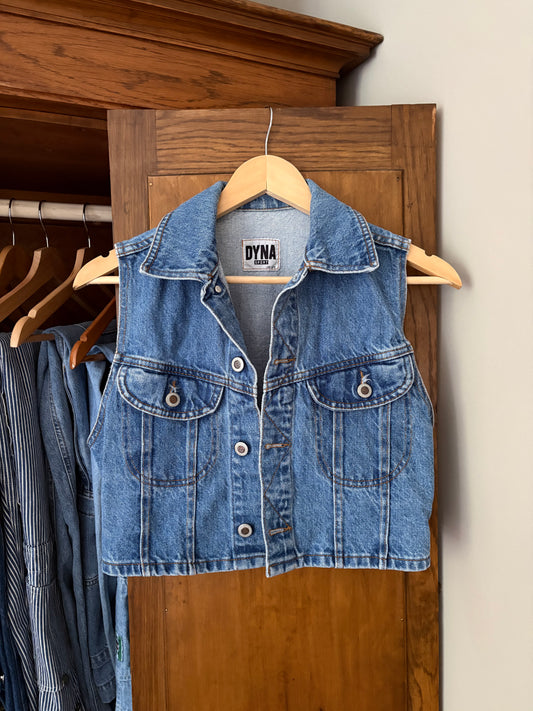 Manteau sans manche en denim (Small)