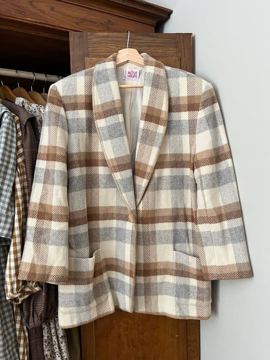 Veston à carreaux vintage (Médium)