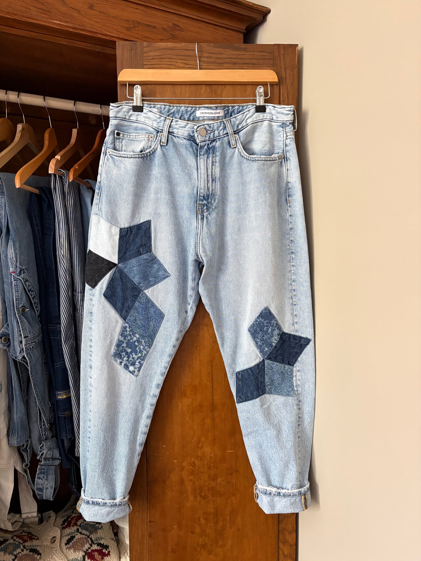 Jeans patchwork Calvin Klein (Médium)