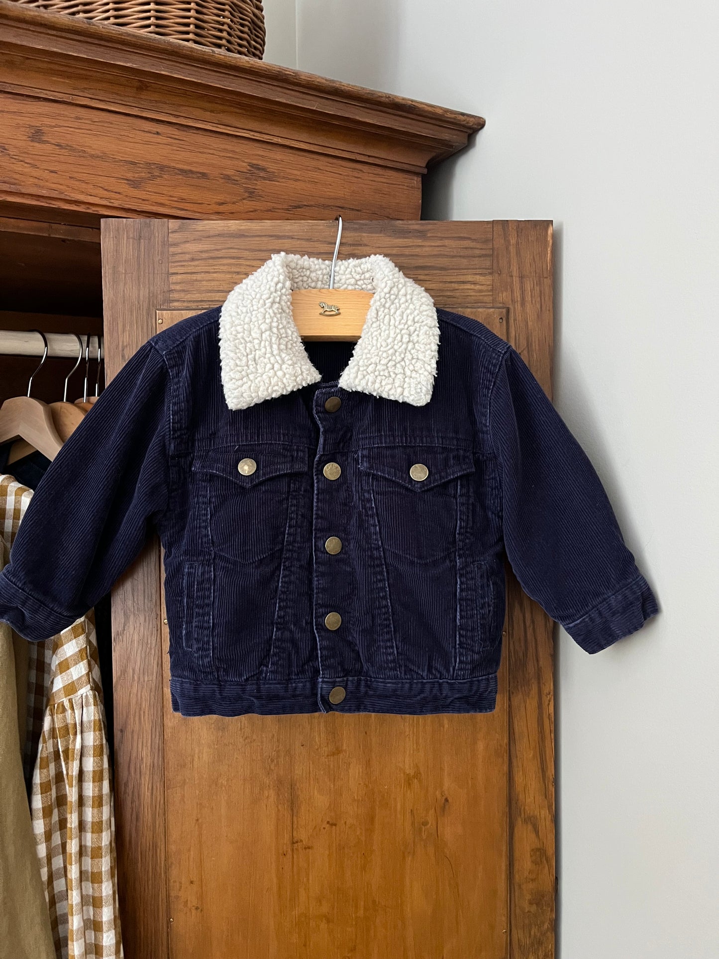 Manteau en corduroy et sherpa (12-18 mois)