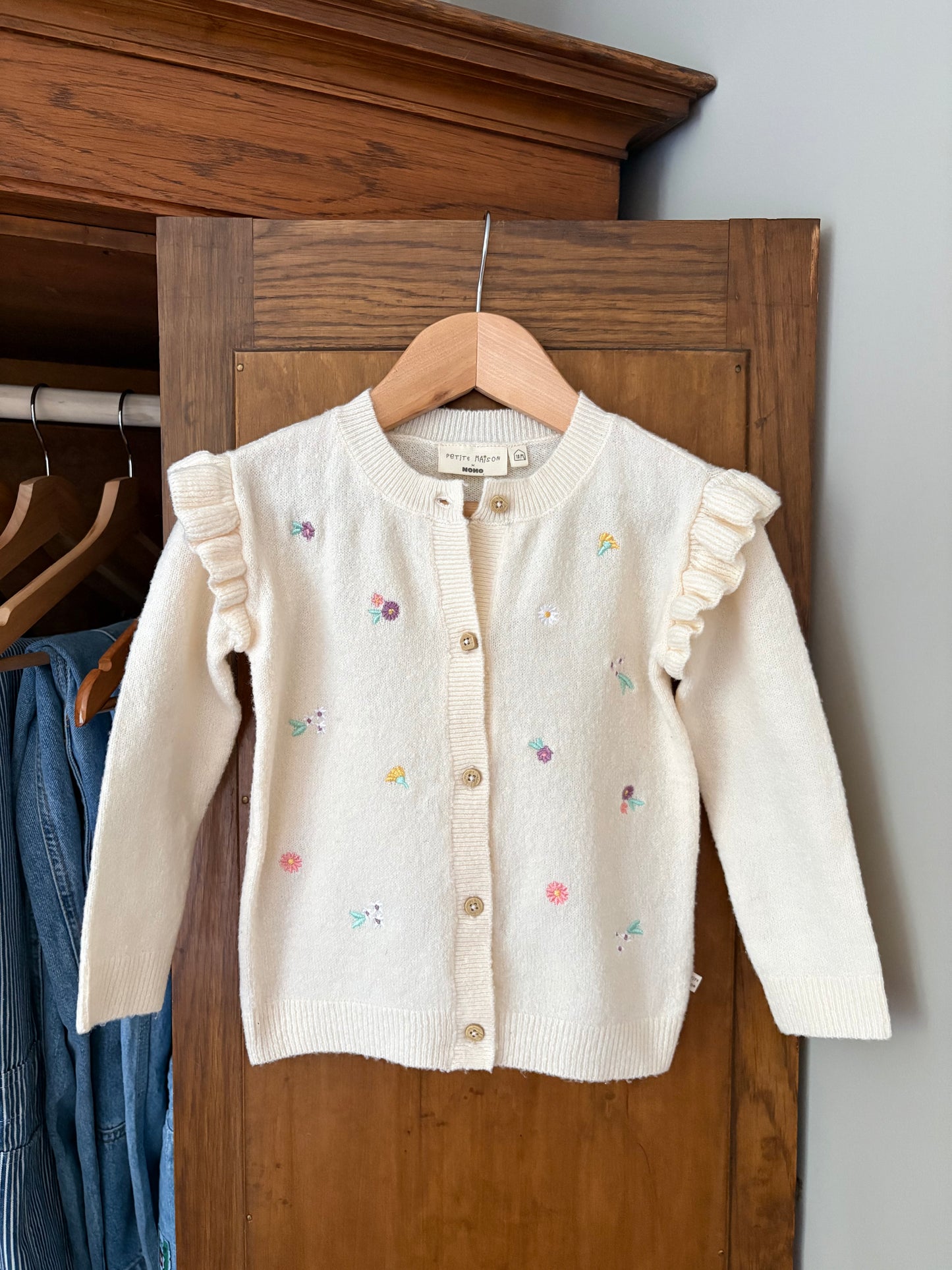 Cardigan avec broderies fleurs (18 - 24 mois)