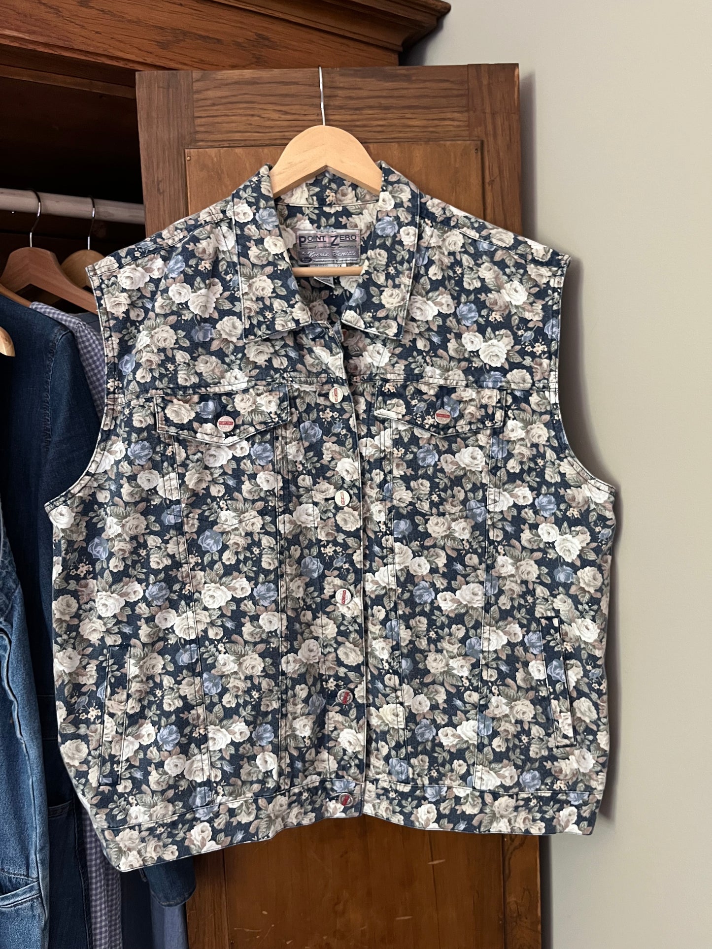 Manteau sans manches fleuri (Xxlarge)