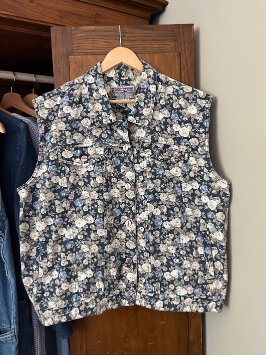 Manteau sans manches fleuri (Xxlarge)