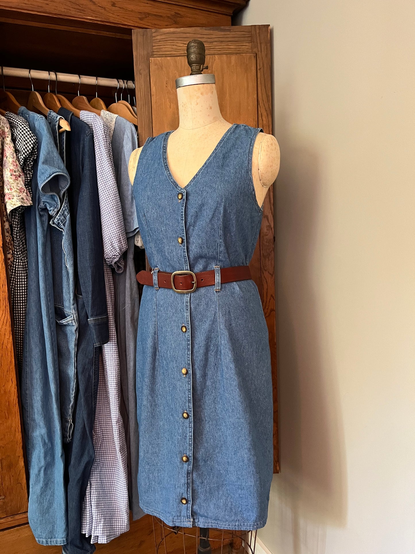 Robe en denim vintage (Médium)