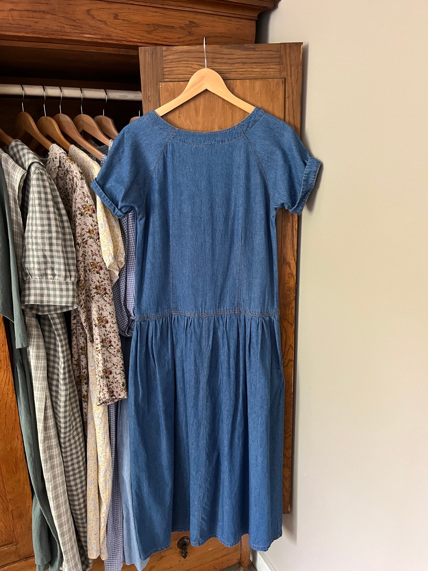 Robe longue vintage en denim (S/M)