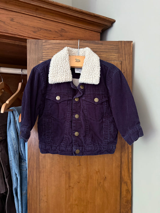 Manteau corduroy et sherpa vintage (12-18 mois)