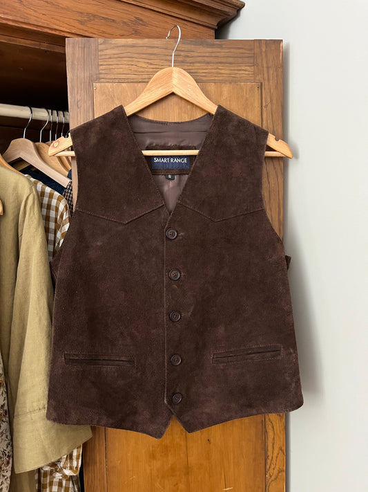 Veste en suède brune vintage (Small)