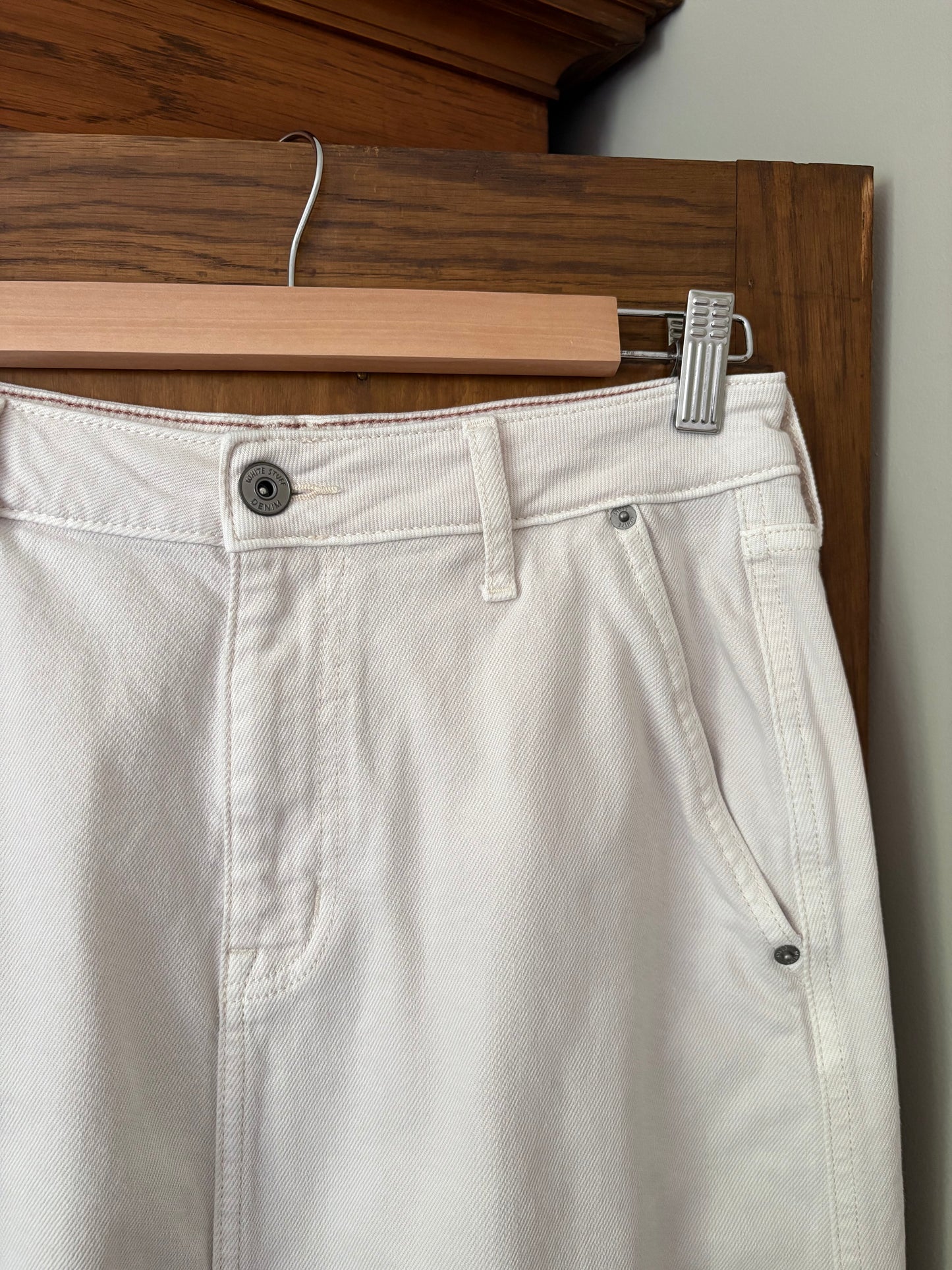 Jupe crème en denim (S/M)