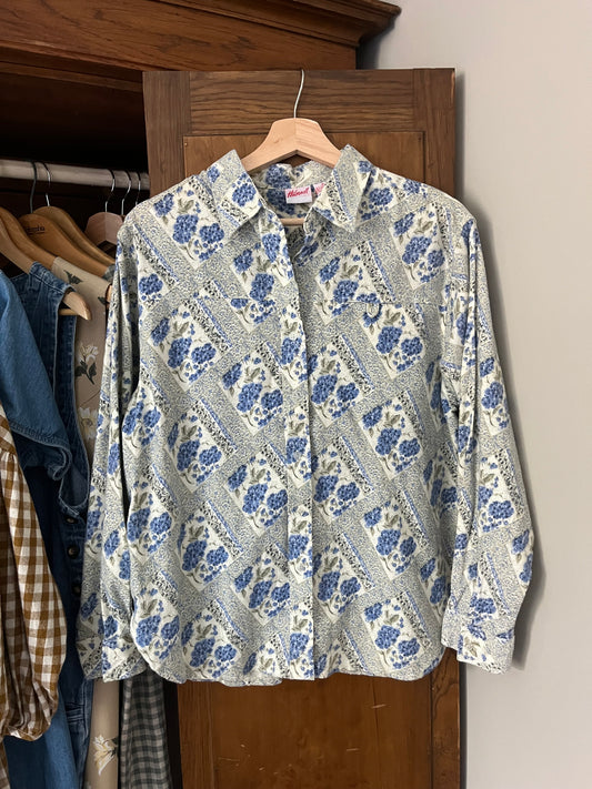 Chemise fleurie en flanelle (S/M)