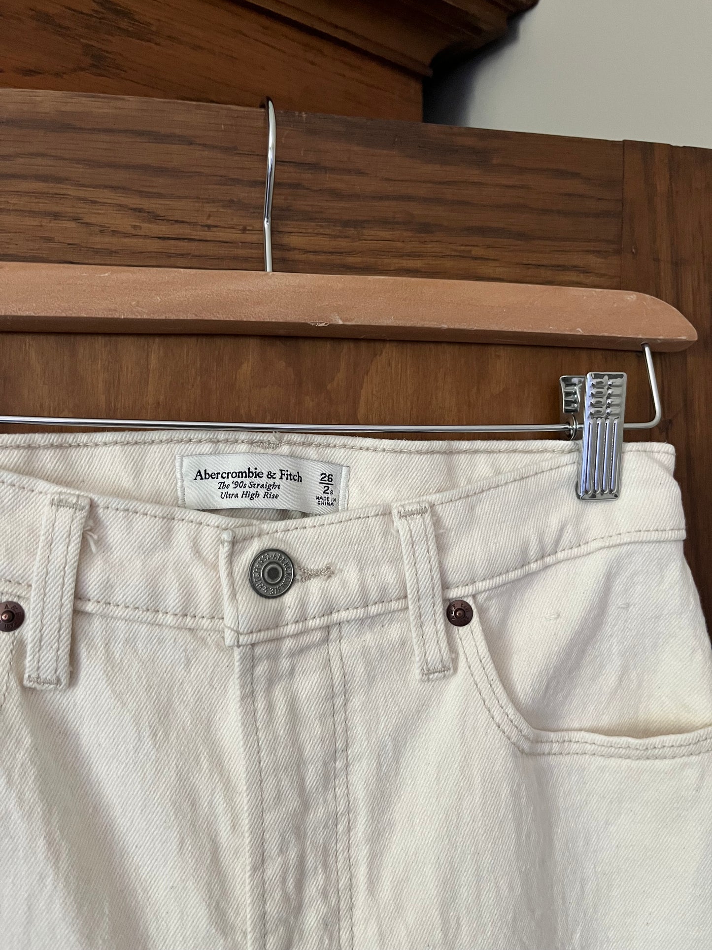 Jeans blanche Abercrombie (Xsmall)
