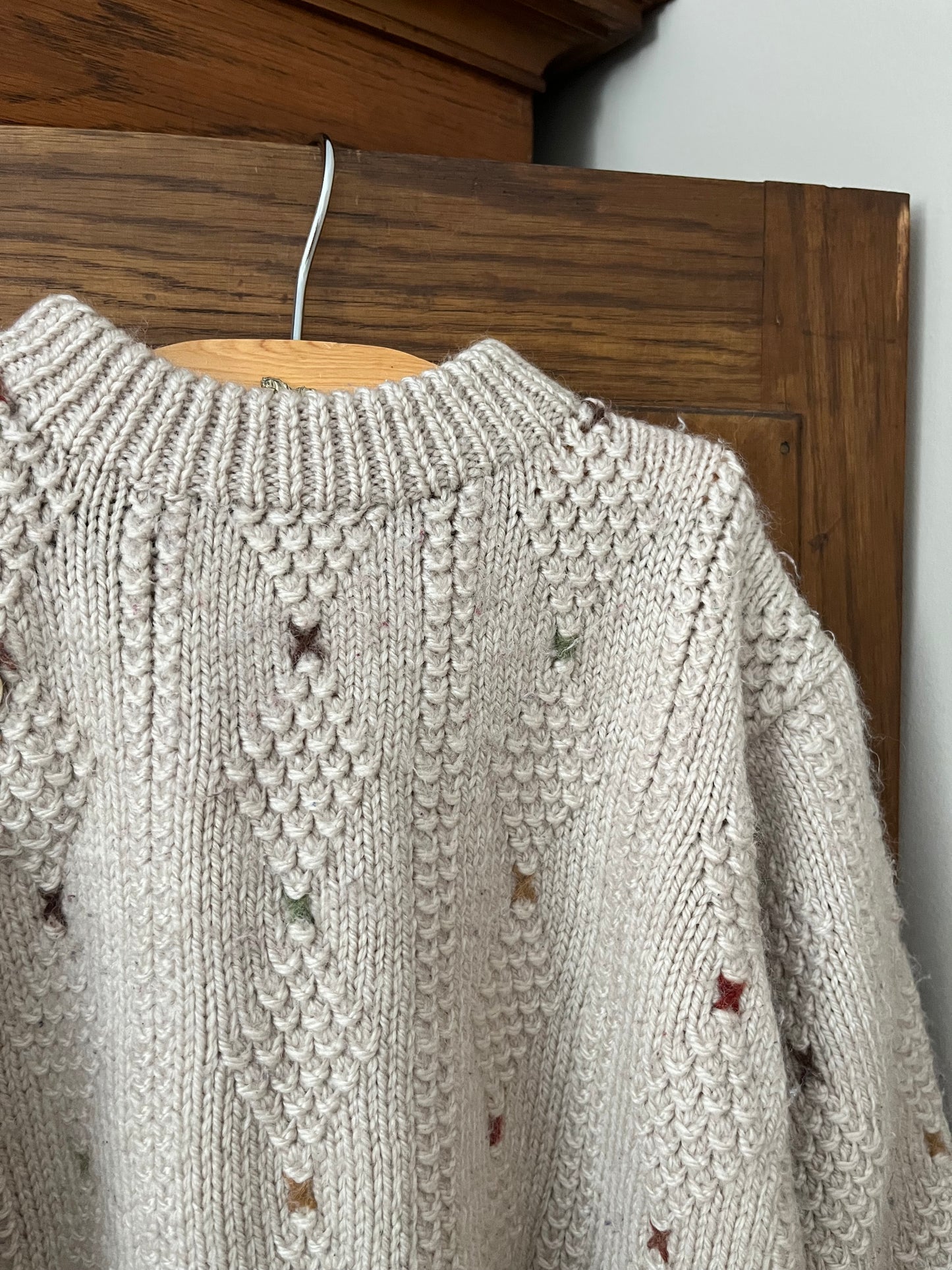 Tricot vintage fait main (4-5 ans)