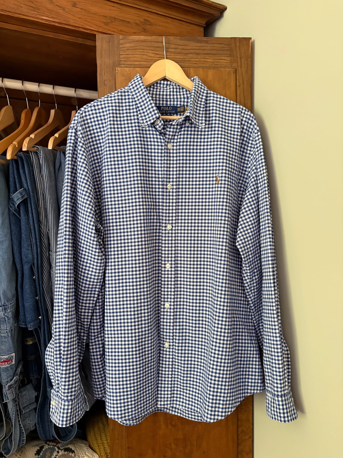 Chemise vichy bleu Ralph Lauren (Xxlarge)
