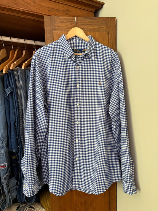 Chemise vichy bleu Ralph Lauren (Xxlarge)
