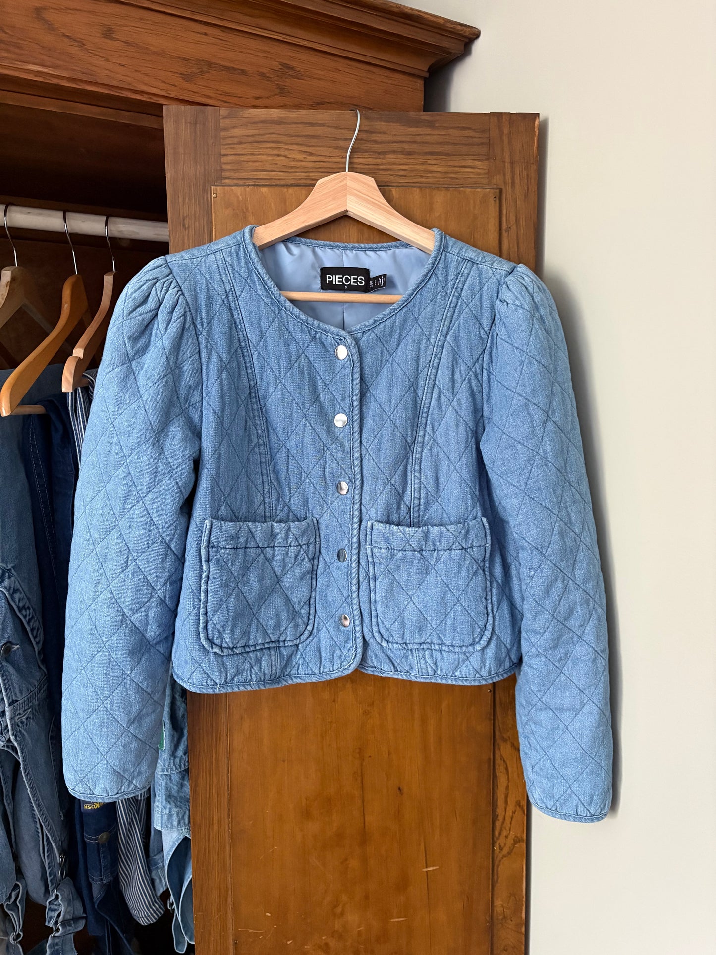 Manteau denim en quilt PIECES (Small)