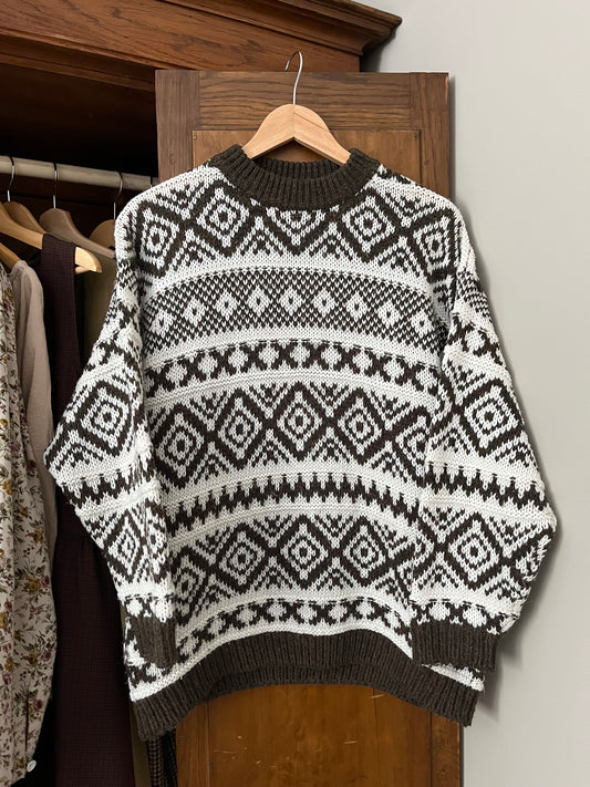 Tricot vintage à motif (Médium)