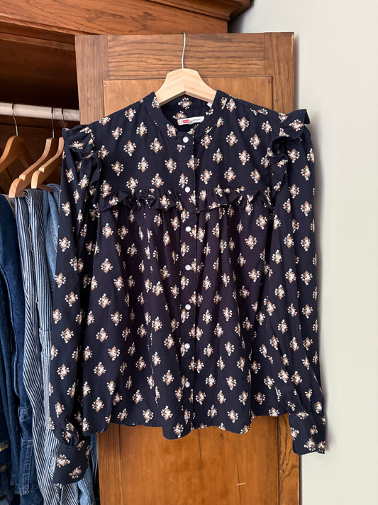 Chemise avec volants fleurie Levis (Small)