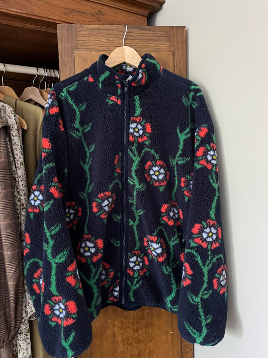 Veste en Sherpa fleurie (Large)