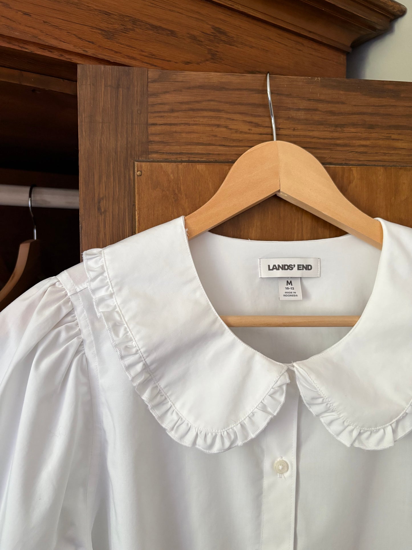 Blouse col claudine Lands’ End (M/L)