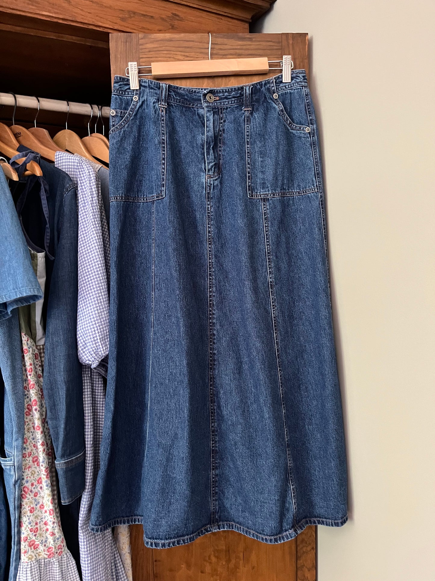 Jupe longue en denim (Médium)