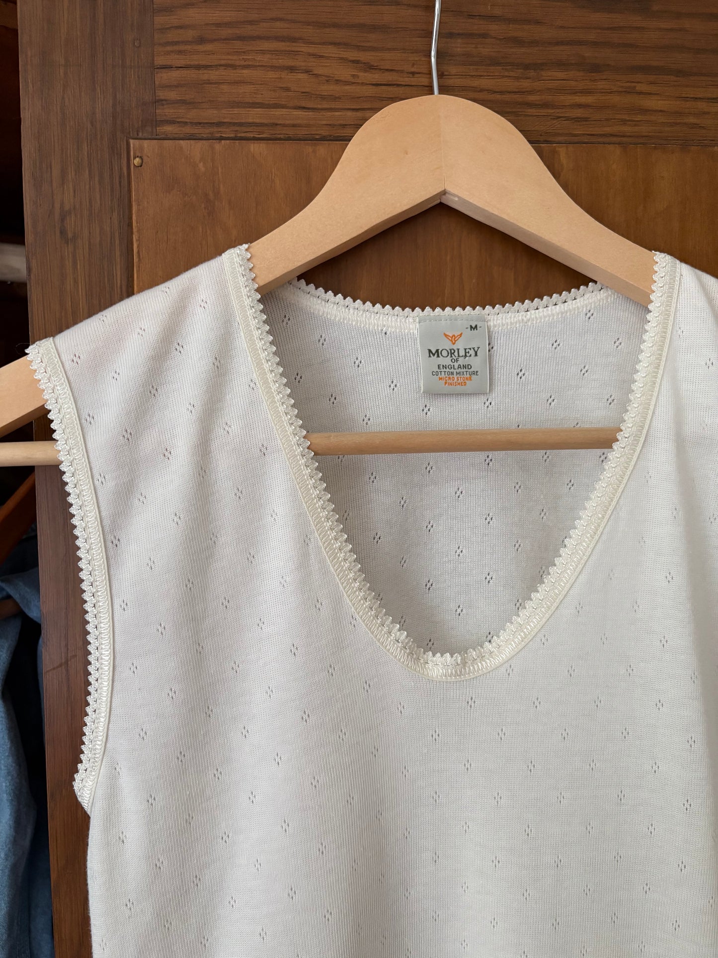 Camisole en pointelle blanche (S/M)
