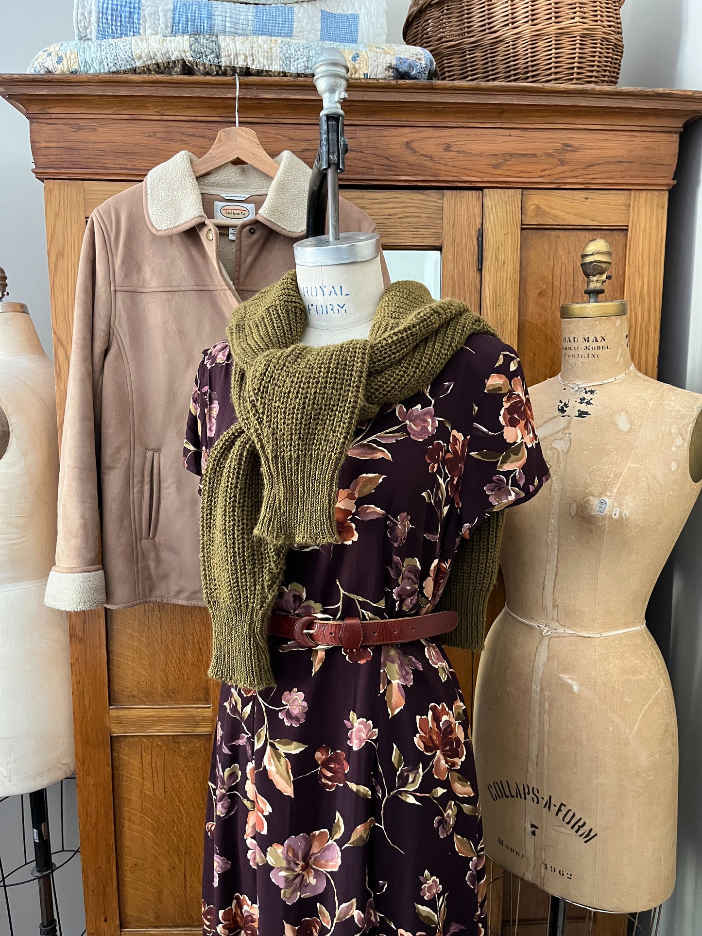 Robe midi fleurie vintage (S/M)