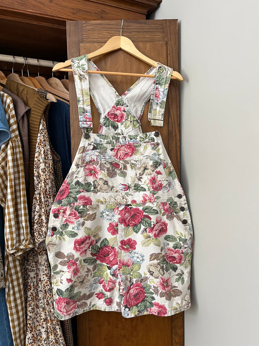 Salopette short fleurie vintage Jacob (Large)