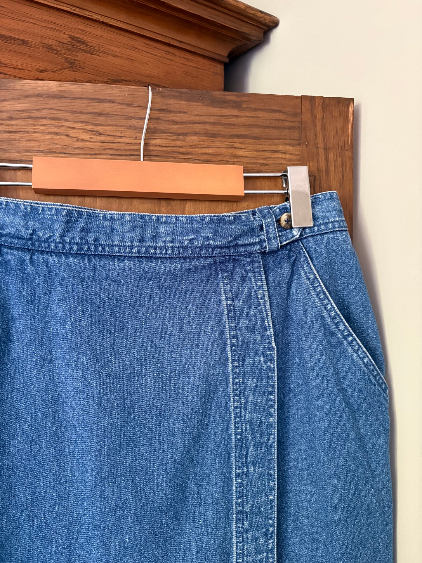 Jupe longue en denim vintage (Médium)