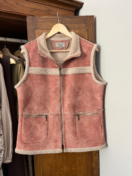 Veste sans manches suède et sherpa (Large)