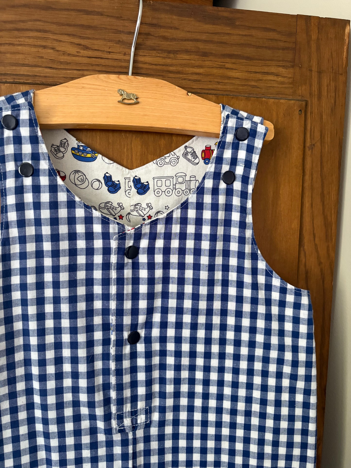 Une pièce vichy bleu *Reversible (2 ans)