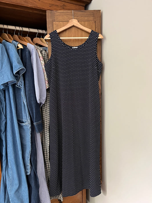 Robe longue motif à pois (Large)