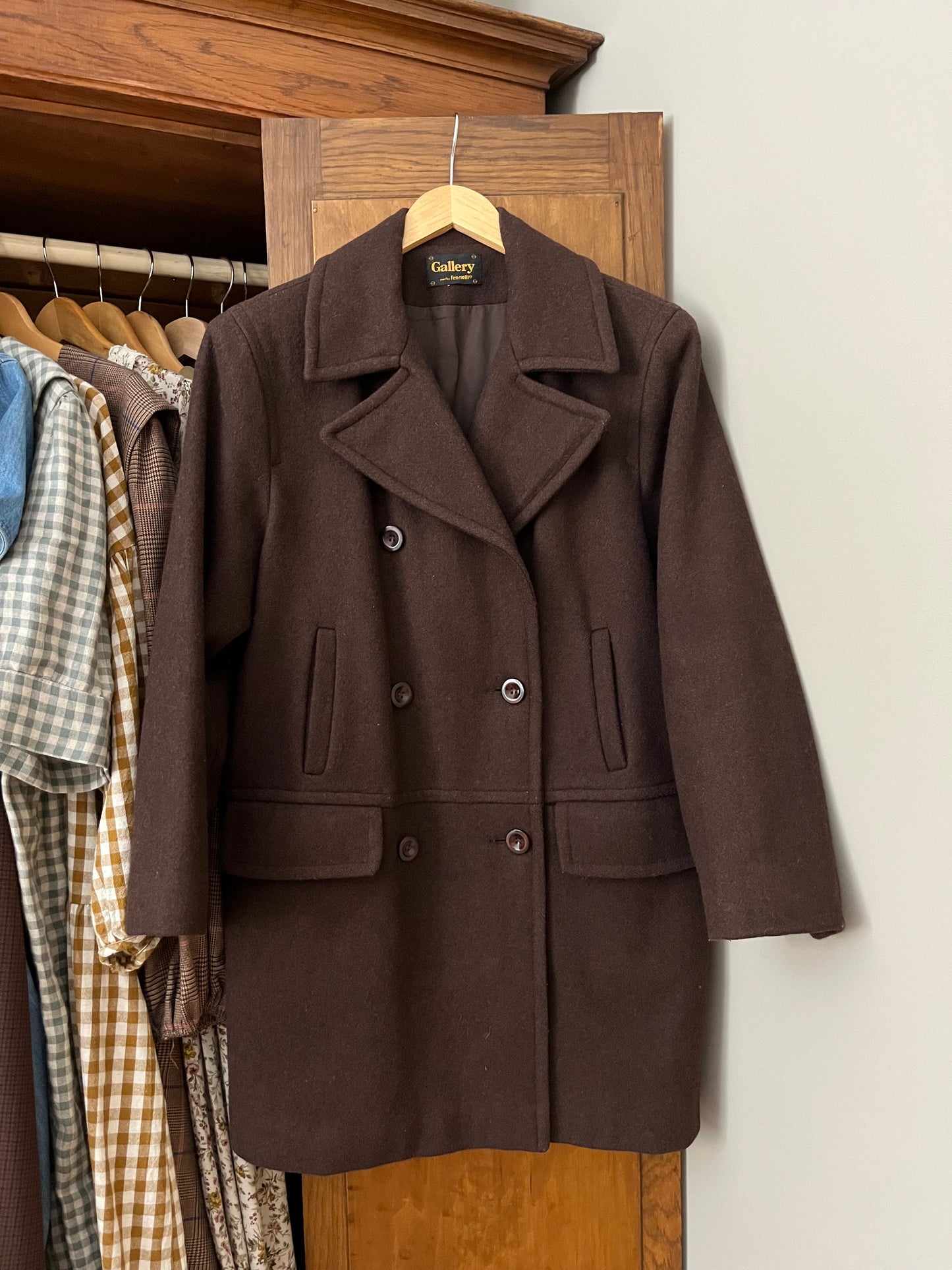 Manteau brun en laine (S/M)