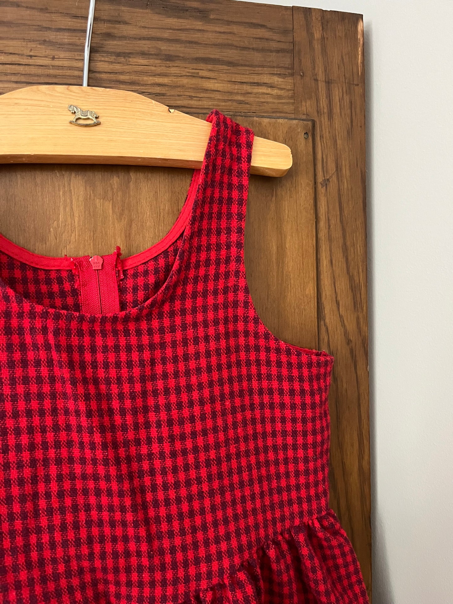 Robe vintage vichy rouge (4 ans)