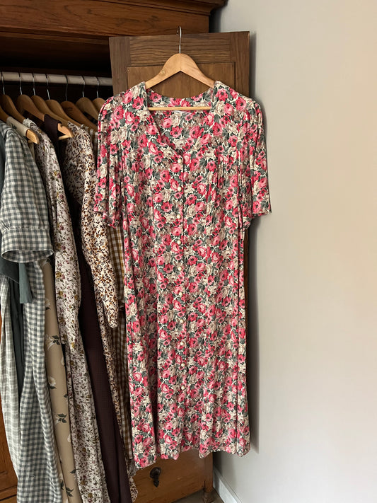 Robe maxi fleurie vintage (Large)