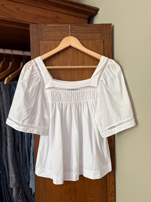 Haut blanc col carré Banana Republic (Xsmall)