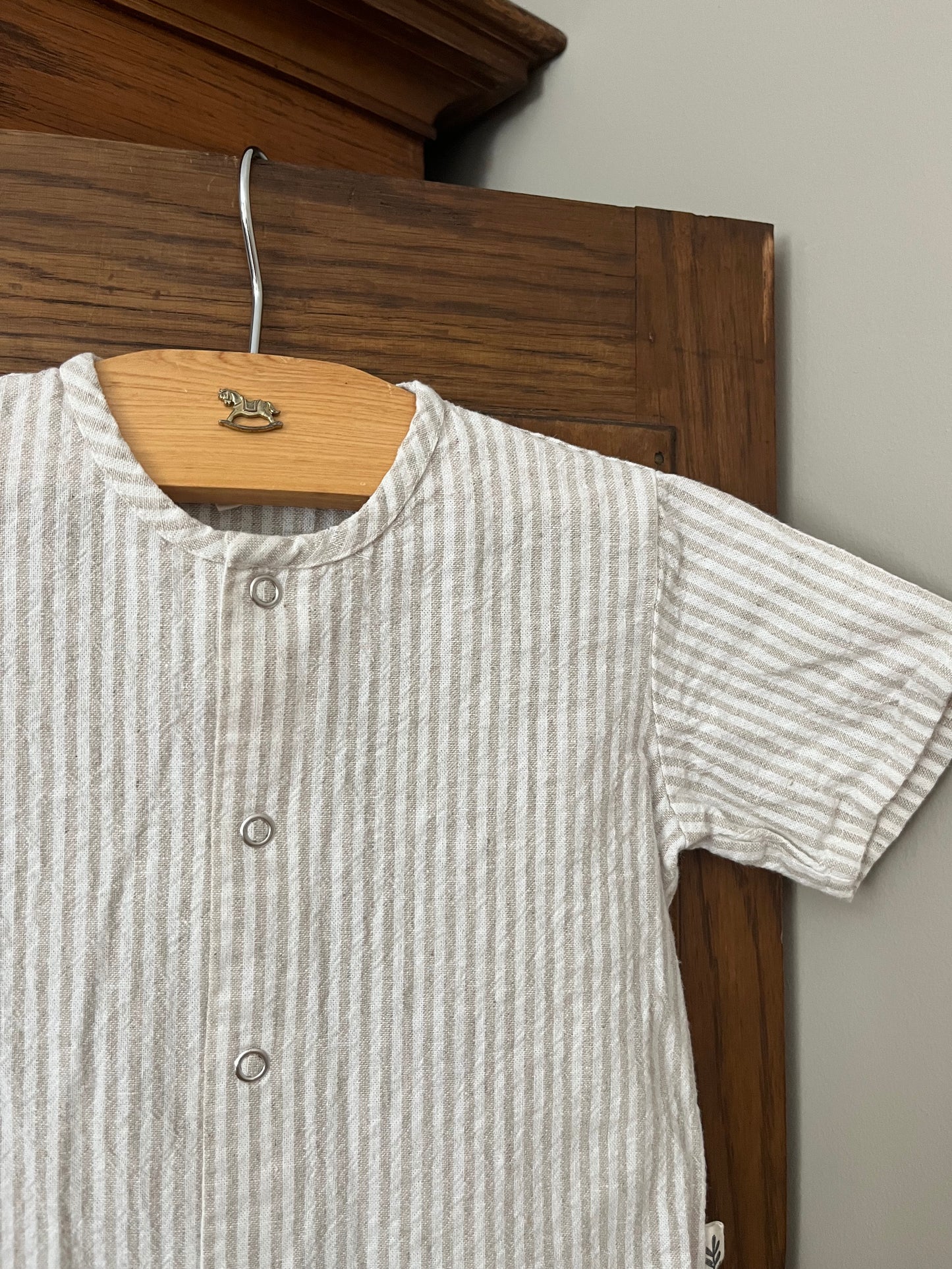 Chemise ligné en lin Les petites natures (12-18 mois)