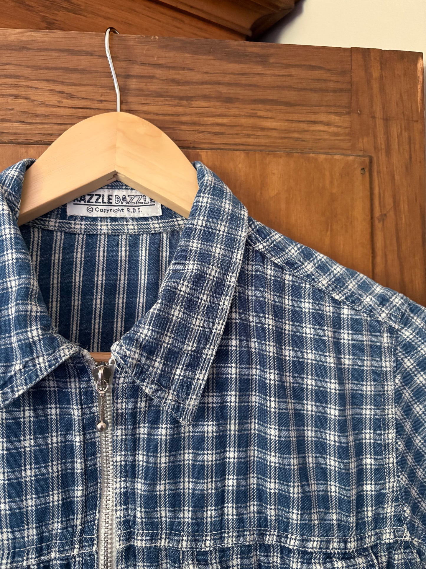 Chemise à zip carreauté (Small)