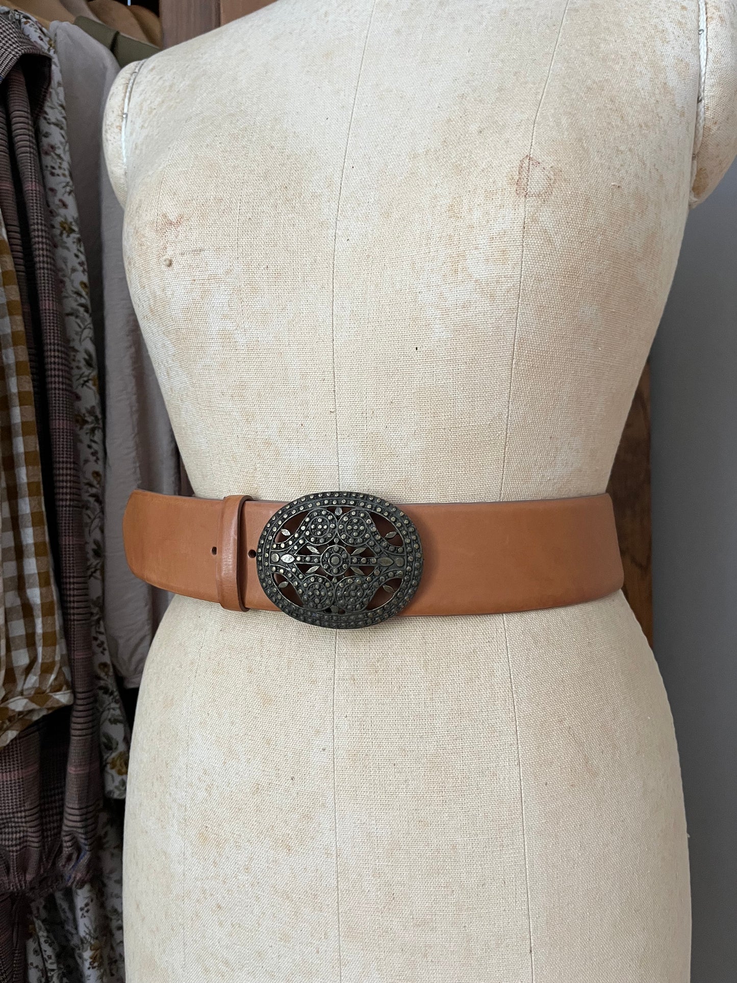 Ceinture en cuir caramel (Small)