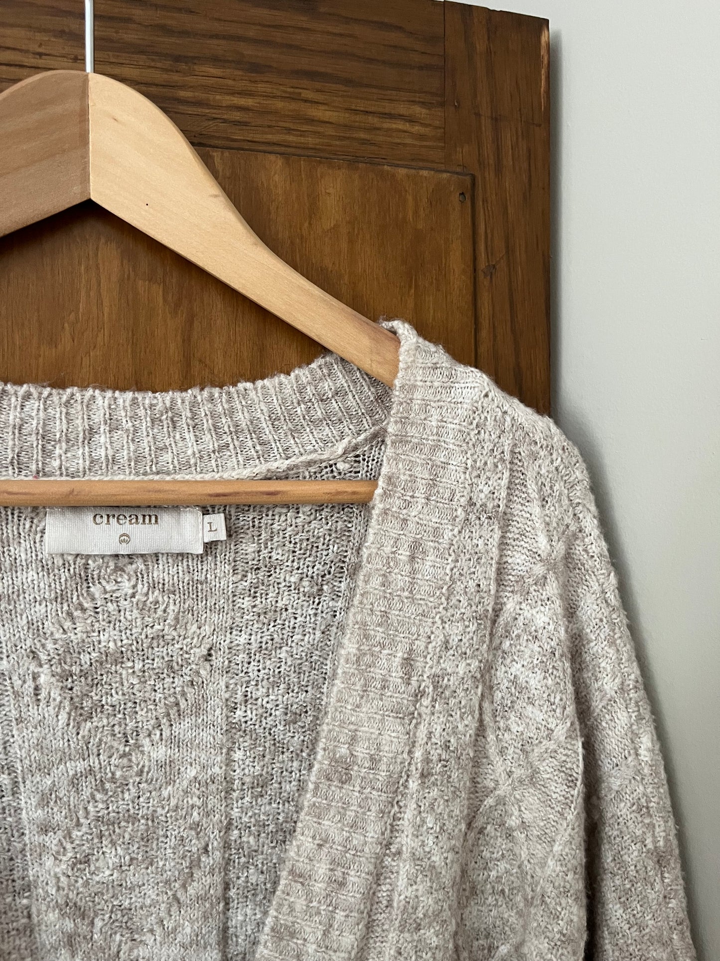Cardigan long Cream (Large)